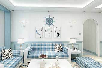鹰潭地中海风格-客厅
