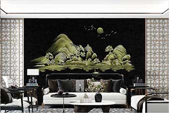 鹰潭森佰汇航空纤维墙咔（湖光山色）